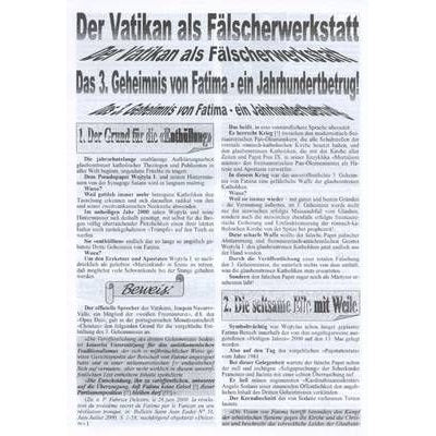 Der Vatikan als Fälscherwerkstatt