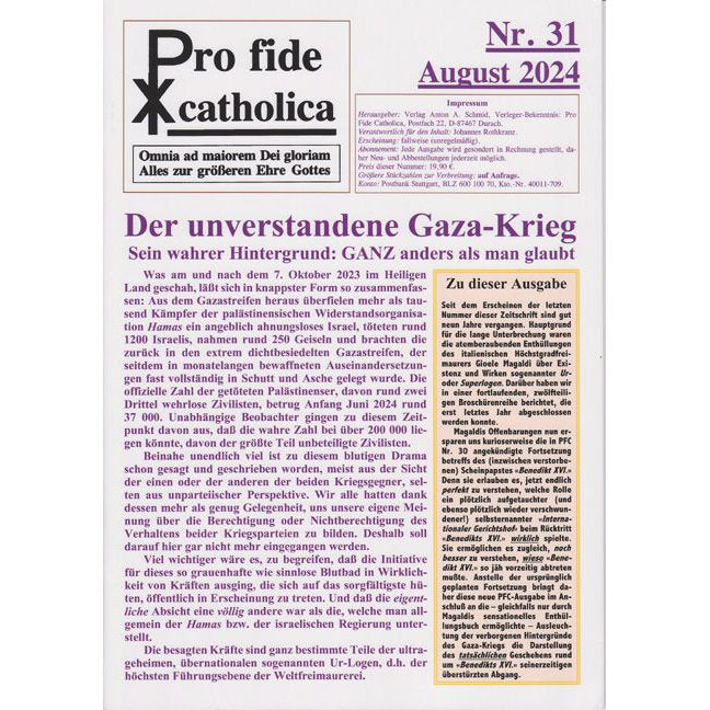 Pro Fide Catholica - Zeitung Nr. 31