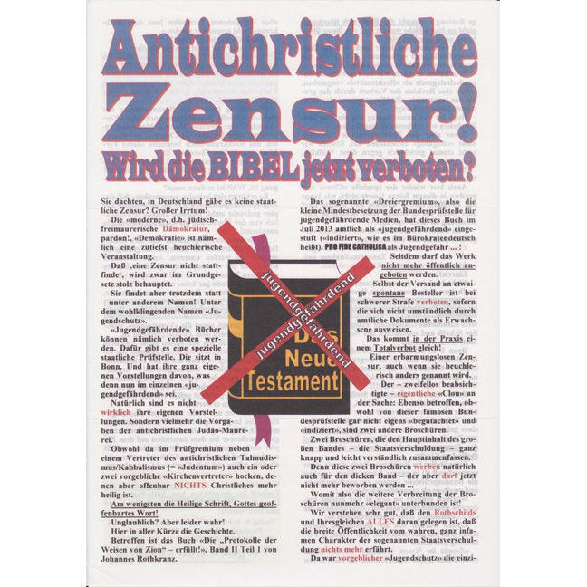 Antichristliche Zensur
