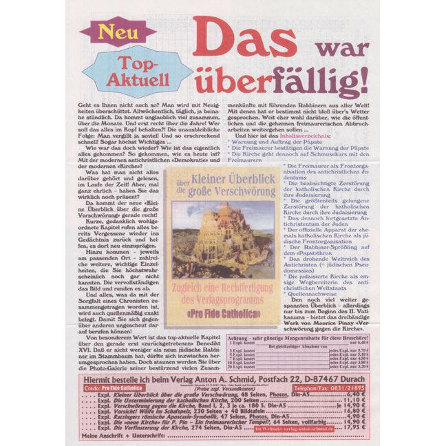 Kleiner Überblick über die große Verschwörung