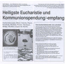 Heiligste Eucharistie und Kommunionsspendung/-empfang