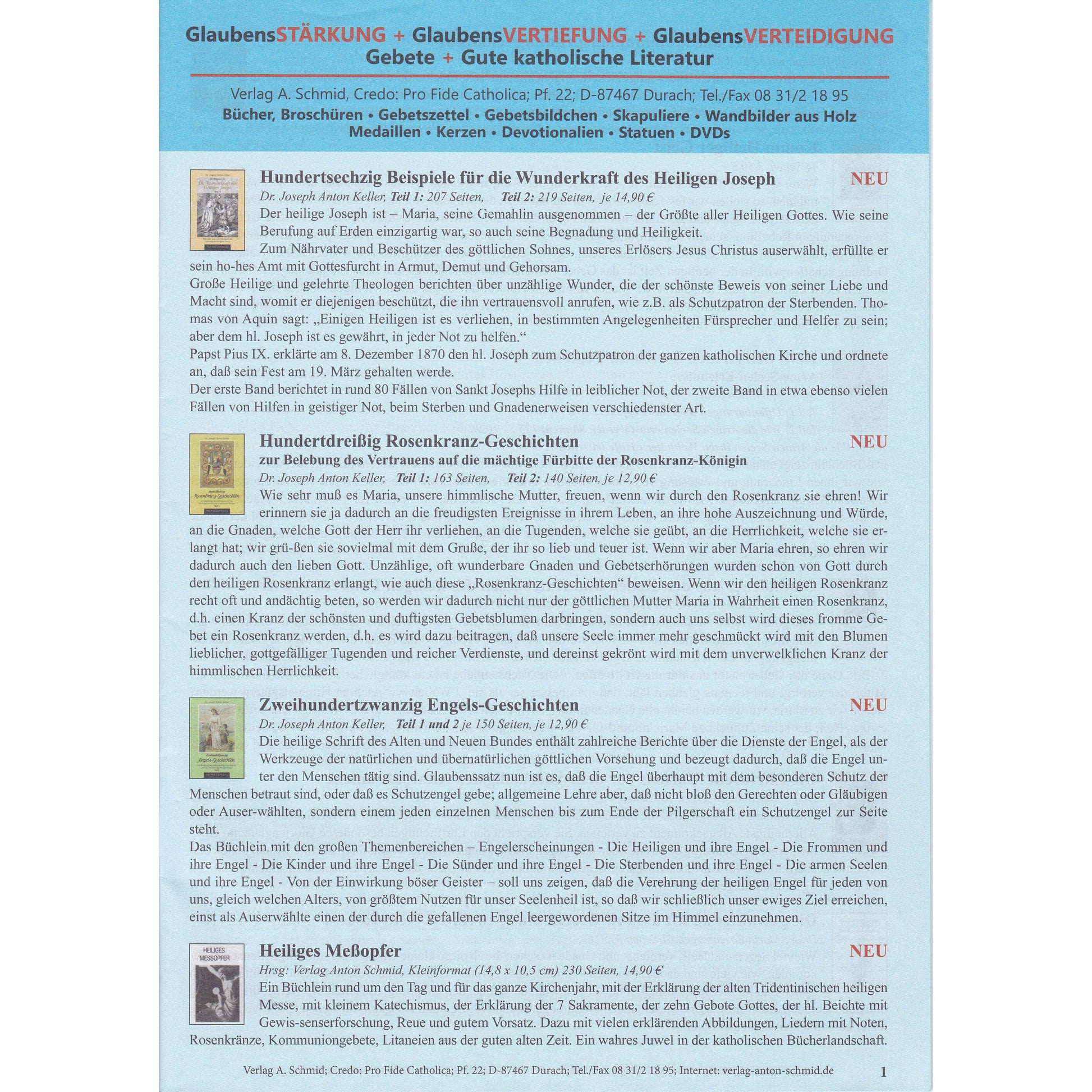 Verlagskatalog, 40 DIN-A4-Seiten